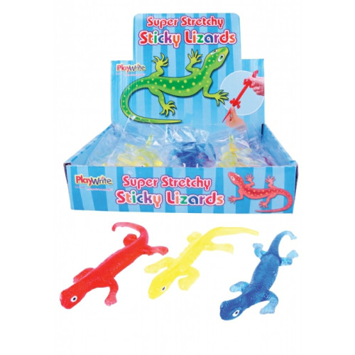 Super Stretchy Sticky Lizards 19cm (4 asstd.) (CDU)
