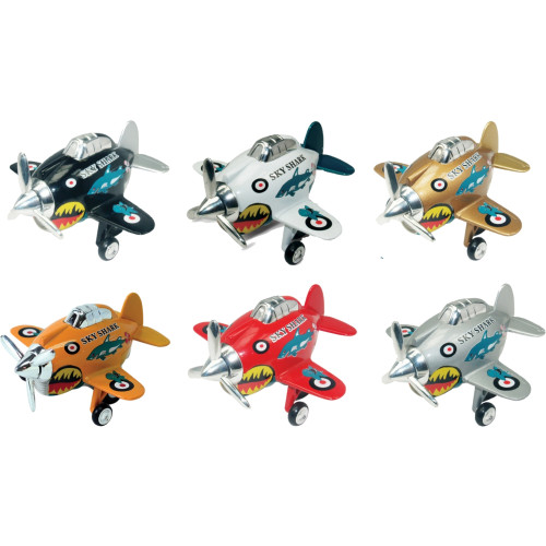 Shark Plane P/B D/C 10cm (6 asstd.) (display box) (E.O.L.)
