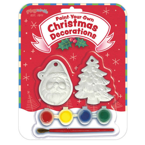Paint Your Own Plaster Christmas Decorations 2 Pk (19.5x16x2.5cm) (3+ YRS) (E.O.L.)