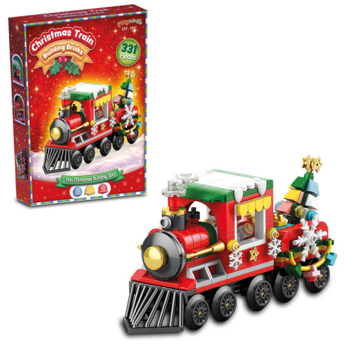 Christmas Building Bricks - Christmas Train 331 Pces (28x21x5cm) (6+ YRS) (Due Sep)