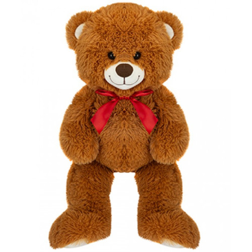 Cuddle Crew Billy Brown Bear with Red Ribbon Neck Bow 60cm (0 MTHS +)