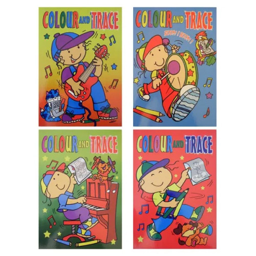 Colour & Trace Book (A4) (4 asstd.) (NEW)