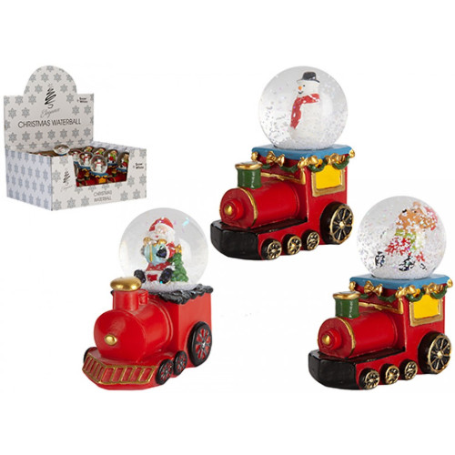 Christmas Train Waterball 45mm (3 asstd.) (CDU) (NEW)