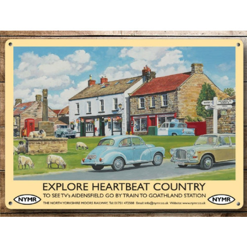 Metal Sign (RL): NYMR - Explore Heartbeat Country (E.O.L.) - SAVE 25% !!