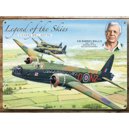 Metal Sign (AE): Legend of the Skies - Vickers Wellington (E.O.L.) - SAVE 15% !!