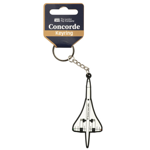 Concorde Rubberised PVC Keyring on Hanger Card (7cm) (NEW)