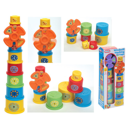 Windmill Stacking Cups Set 2 asstd. (38x14x8cm) (12 MTHS+)