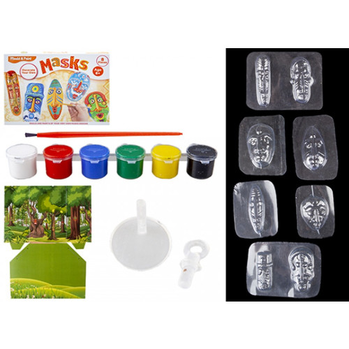 DIY Mould & Paint Set - Tribal Mask Design (8+ YRS) (E.O.L.) - SAVE 15% !!