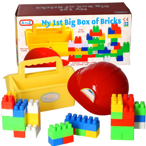 My First Big Box of Bricks with Caddy & Builder's Helmet (36x17x15cm) (24 MTHS+)