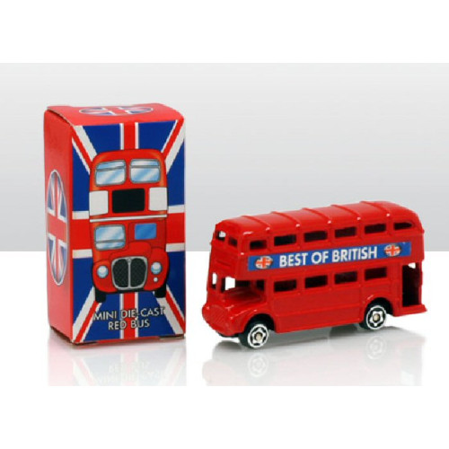 Mini Metal Red Bus Model 5.2cm (individually boxed)