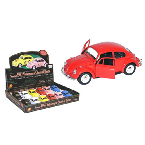 V.W. 1967 Classic Beetle P/B D/C (4 asstd.) 1:32 (display box)