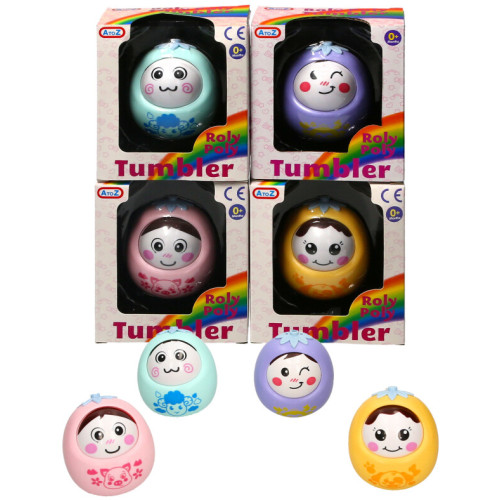 Roly Poly Tumbler (10x13x6cm) (4 asstd.) (0 MTHS +) (E.O.L.) - SAVE 15% !!