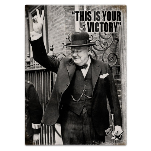 Metal Fridge Magnet (IWM): Winston Churchill - "This Is Your Victory"