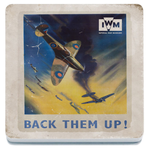 Melamine Coaster (IWM): Spitfire - Back Them Up!