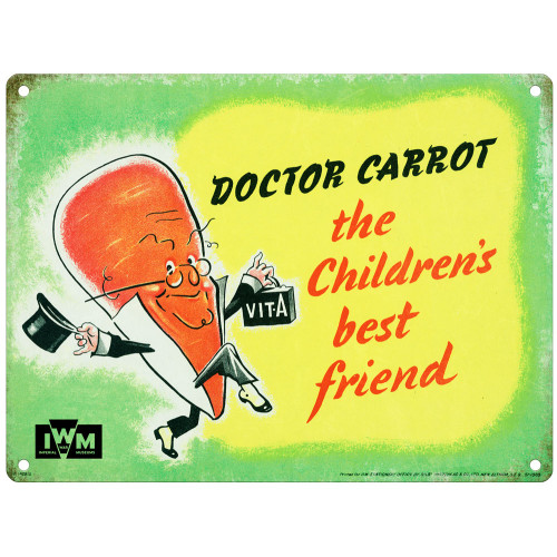 Metal Sign (IWM): Doctor Carrot The Children's Best Friend (E.O.L.) - SAVE 15% !!