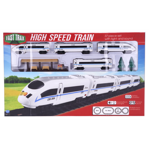 Fast Trax High Speed Train Set B/Op 37 Pce with Light & Sound (6+ YRS) - SAVE 10% !!
