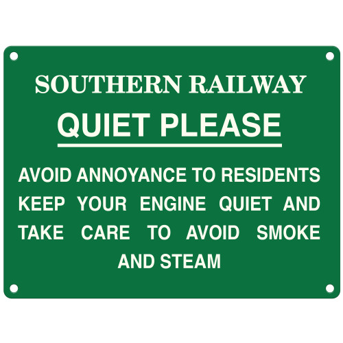 Mini Metal Sign (RL): Southern Railway - Quiet Please ... (NEW)