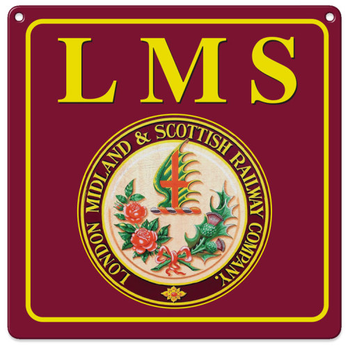 Wooden Coaster (100x100mm) (RL): L.M.S. Crest (NEW)
