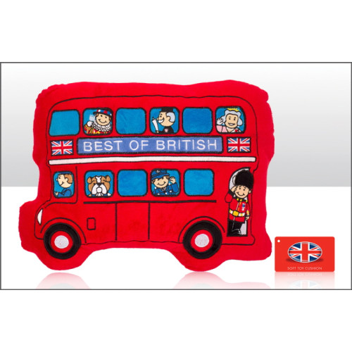 The Famous British Bus Shaped Cushion (36 x 28cm)