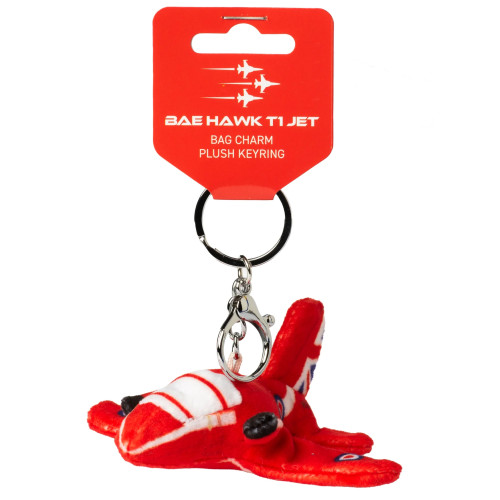 Red Arrows Plush Keyring / Bag Charm on Hanger Card (10 x 13 x 3cm) (NEW)