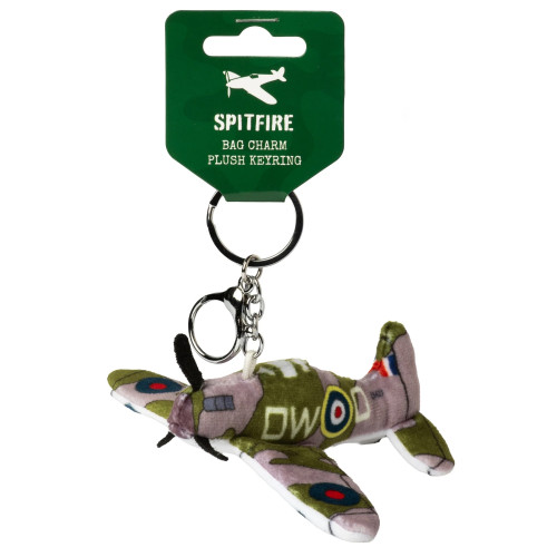 Spitfire Plush Keyring on Hanger Card (10 x 11 x 2.5cm) (NEW)