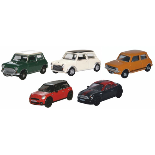 Mini 5 Piece Set - Classic/Cooper S/1275GT/New/Coupe (1:76)