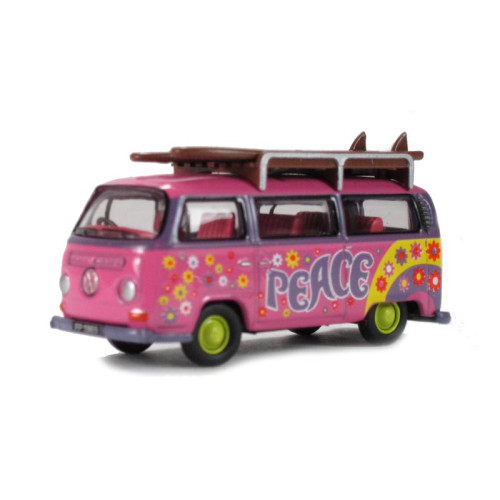 VW Minibus/Surfboards - Flower Power (1:76)