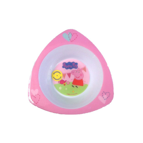 Peppa Pig Tea Party Triangle Shaped Bowl (E.O.L.) - SAVE 20% !!
