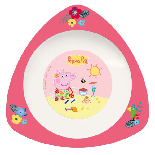 Peppa Pig Tropical Triangle Shaped Bowl (E.O.L.) - SAVE 25% !!