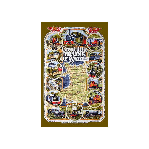 Tea Towel: Great Little Trains of Wales (in clear hanger bag)