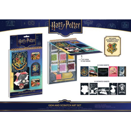 Harry Potter Gem and Scratch Art Pad Set (21x29.5x1cm) (6+ YRS) (E.O.L.)