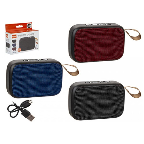 Rechargeable Wireless Speaker in Colour Box (3 asstd.) (7.8x11.7x4cm) (10+ YRS)