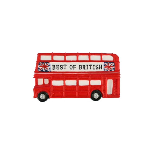 The Famous British Bus Resin Fridge Magnet 4.3cm (E.O.L.) - SAVE 15% !!