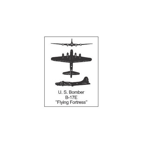 Enamel Fridge Magnet: U.S. Bomber B-17E "Flying Fortress"
