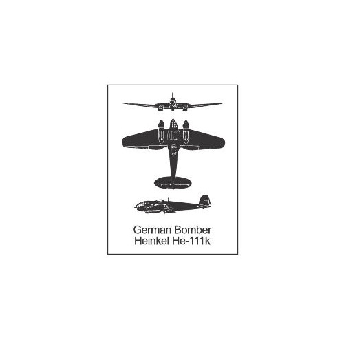 Enamel Fridge Magnet: German Bomber - Heinkel HE-111k