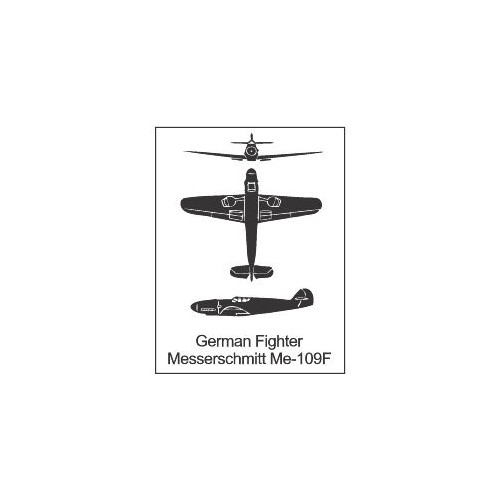 Enamel Fridge Magnet: German Fighter - Messerschmitt Me-109F