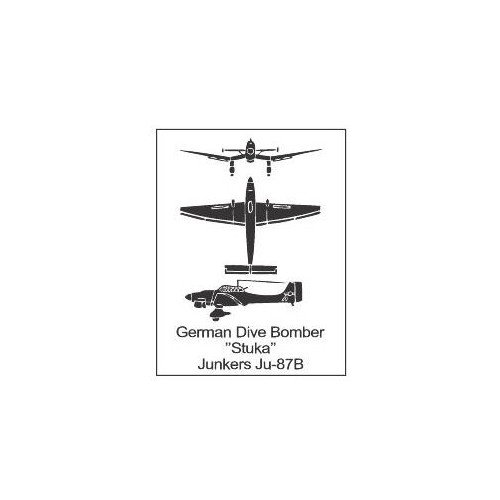 Enamel Fridge Magnet: German Bomber - "Stuka" Junkers Ju-87B