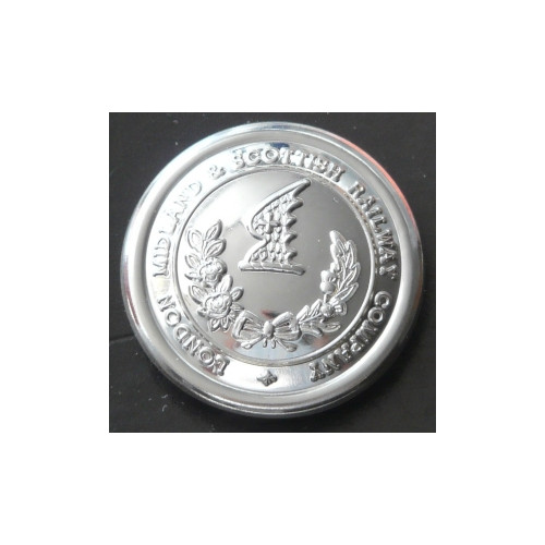 Chrome Plated Button (Sm) - LMS (15mm dia)