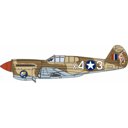 Curtiss P40-F Warhawk X43 - Miss Memphis - N.Africa 1943 (1:72) (Oxford Aviation) (NEW)