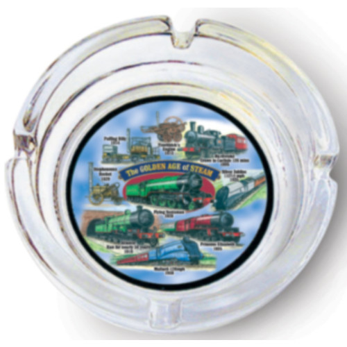 Golden Age of Steam Glass Ashtray