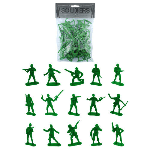 Toy Soldier Figurines 3.5cm-7cm (50 asstd designs) in PVC Bag