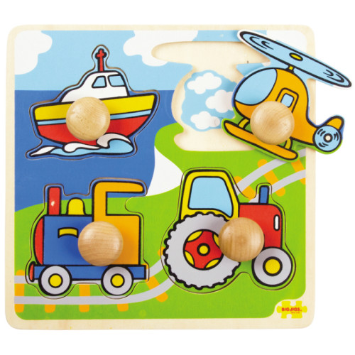 Bigjigs My First Matching Puzzle - Transport (200 x 200mm) (1 Yr+)