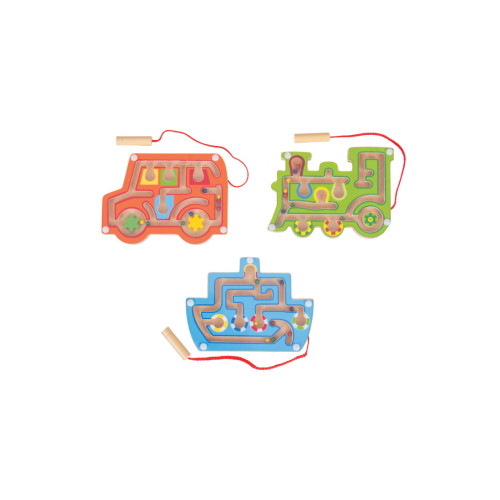 Wooden Magnetic Transport Labyrinth (3 asstd.) (3 Yrs+) (E.O.L.) - SAVE 15% !!