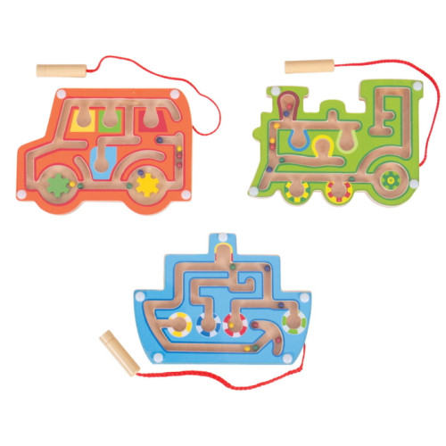 Wooden Magnetic Transport Labyrinth (3 asstd.) (3 Yrs+) (E.O.L.) - SAVE 15% !!