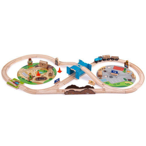 Bigjigs Construction Train Set (E.O.L.) - SAVE 10% !!
