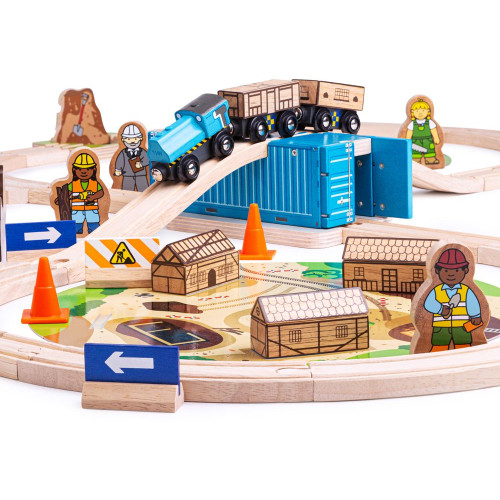 Bigjigs Construction Train Set (E.O.L.) - SAVE 10% !!