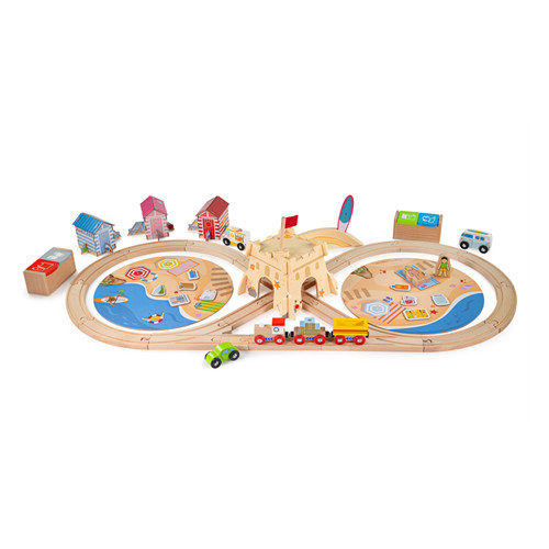 Bigjigs Coastal Clean Up Train Set (E.O.L.) - SAVE 15% !!