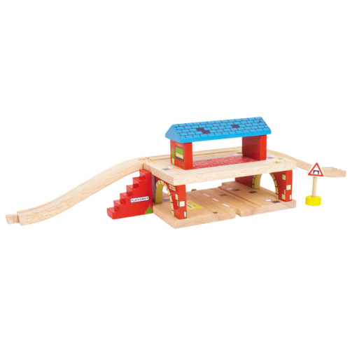 Bigjigs Road & Rail Overground Station (5 pce) (E.O.L.) - SAVE 10% !!
