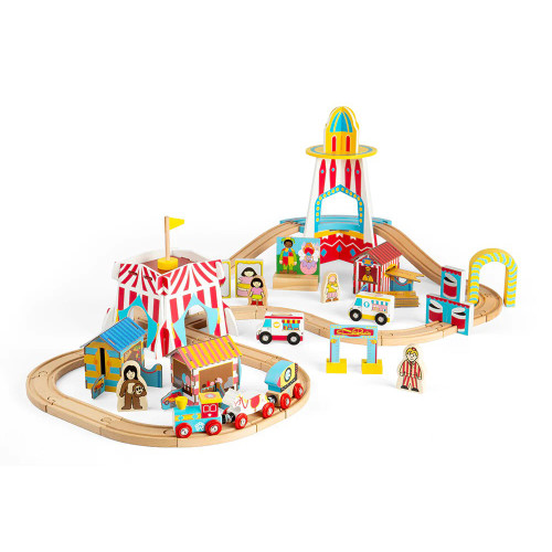 Bigjigs Fun Fair Train Set (E.O.L.) - SAVE 10% !!