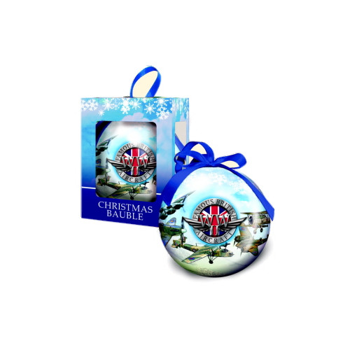 Famous British Aircraft WWII Christmas Bauble in Printed Box